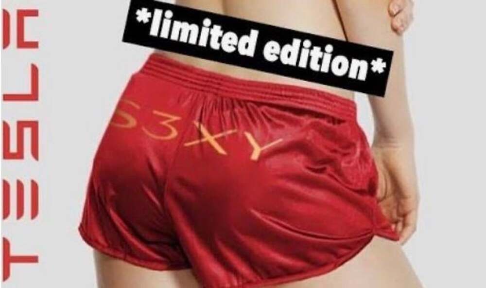 Tesla Limited Edition S3XY Red Short Shorts with Box